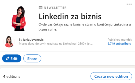 Pisanje Linkedin članaka