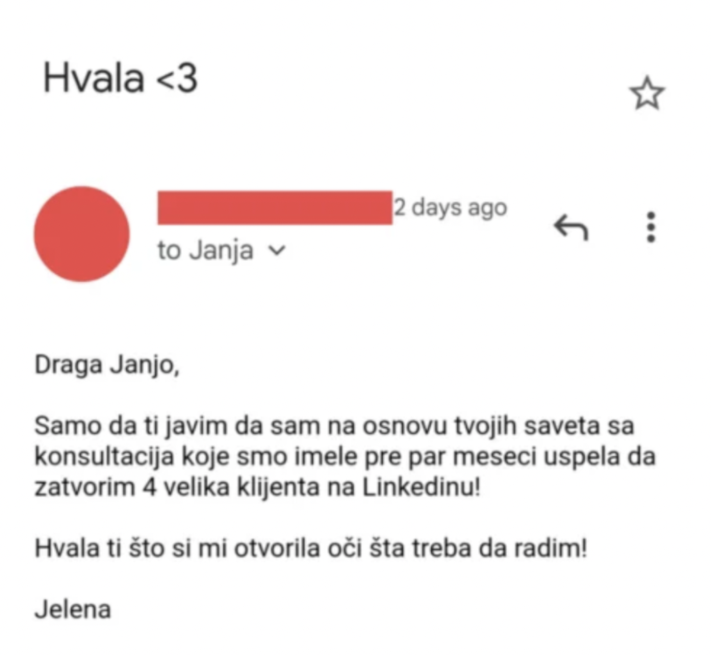1:1 konsultacije janja jovanovic